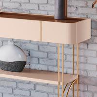 Aparador Sala De Estar Pés De Aço Gianni H01 Off/castanho - Mpozenato - 7