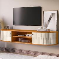 Rack Bancada De Tv 75 Pol 183cm Arvin Z10 Off/cinamomo - Mpozenato - 2