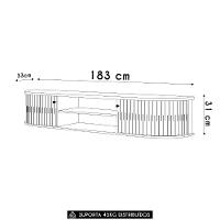 Rack Bancada De Tv 75 Pol 183cm Arvin Z10 Off/cinamomo - Mpozenato