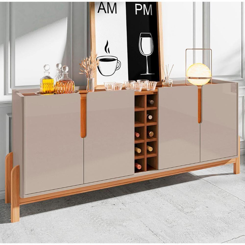 Buffet Aparador Sala De Jantar 190cm Nay C14 Off White/cedro - Mpozenato - 2