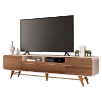 Rack Bancada De Tv 85 Pol 220cm áureo H01 Castanho/off - Mpozenato - 1