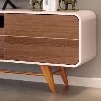 Rack Bancada De Tv 85 Pol 220cm áureo H01 Castanho/off - Mpozenato - 5