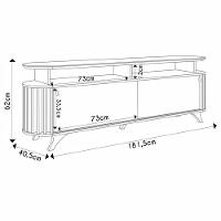 Rack Bancada De Tv 70 Pol 182cm Elva H01 Cinamomo/off White - Mpozenato