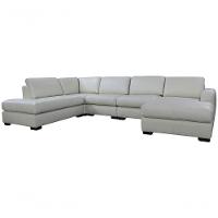 Sofá De Couro N.y. 6 Lugares Off White 3,58 M - Mempra - 2