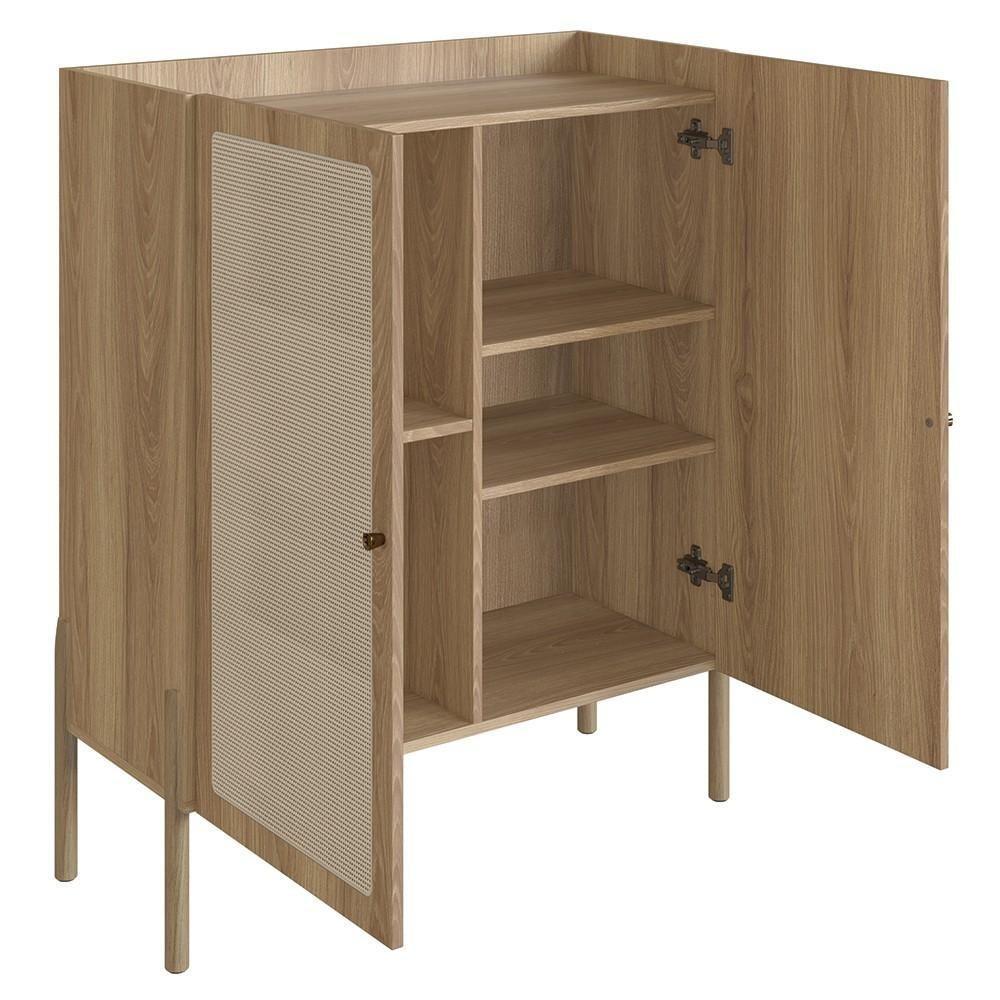 Armário Aparador Bar 2 Portas Pés Madeira Arlo A10 Hanover - Mpozenato - 5