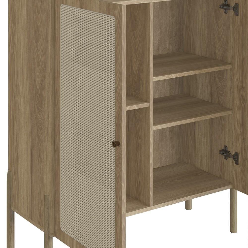 Armário Aparador Bar 2 Portas Pés Madeira Arlo A10 Hanover - Mpozenato - 6