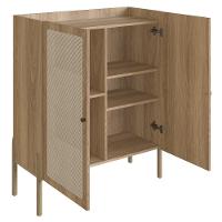 Armário Aparador Bar 2 Portas Pés Madeira Arlo A10 Hanover - Mpozenato - 5