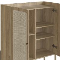 Armário Aparador Bar 2 Portas Pés Madeira Arlo A10 Hanover - Mpozenato - 7