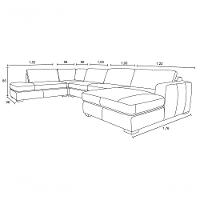 Sofá De Couro N.y. 6 Lugares Bege Ivory 4,18 M - Mempra - 4