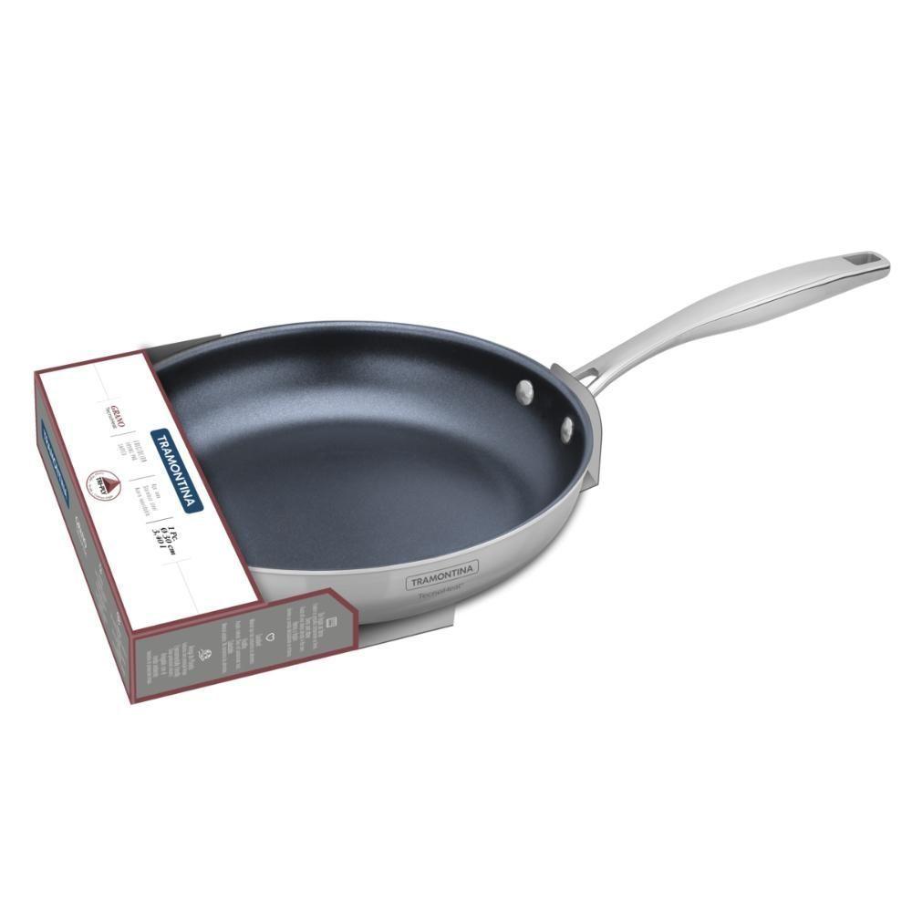 Frigideira Tramontina Grano Em Aço Inox Com Corpo Triplo E Revestimento Interno Cerâmico Grafite 30 Cm - 1