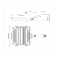 Bistequeira Tramontina Turim Alumínio Com Revestimento Interno Antiaderente Starflon Max E Externo De Silicone Vermelho - 5