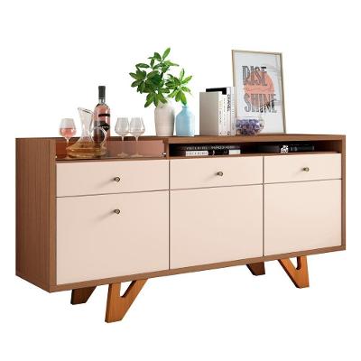 Balcão Aparador Buffet 2 Portas Ellora H01 Castanho/off - Mpozenato