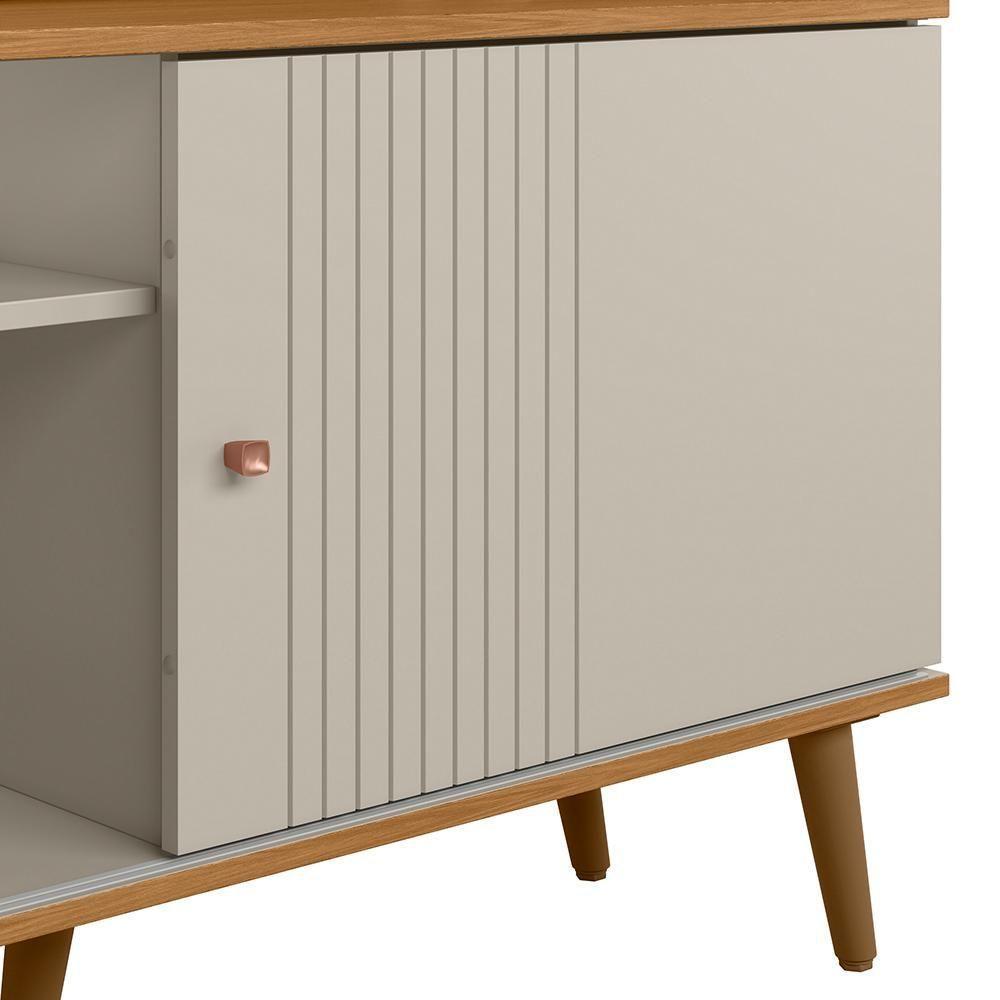 Rack Bancada De Tv 50 Polegadas Rebu L06 Nature/off White - Mpozenato - 2