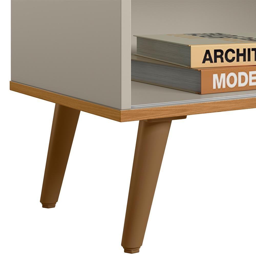 Rack Bancada De Tv 50 Polegadas Rebu L06 Nature/off White - Mpozenato - 8