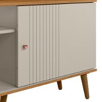 Rack Bancada De Tv 50 Polegadas Rebu L06 Nature/off White - Mpozenato - 2