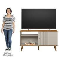 Rack Bancada De Tv 50 Polegadas Rebu L06 Nature/off White - Mpozenato - 9
