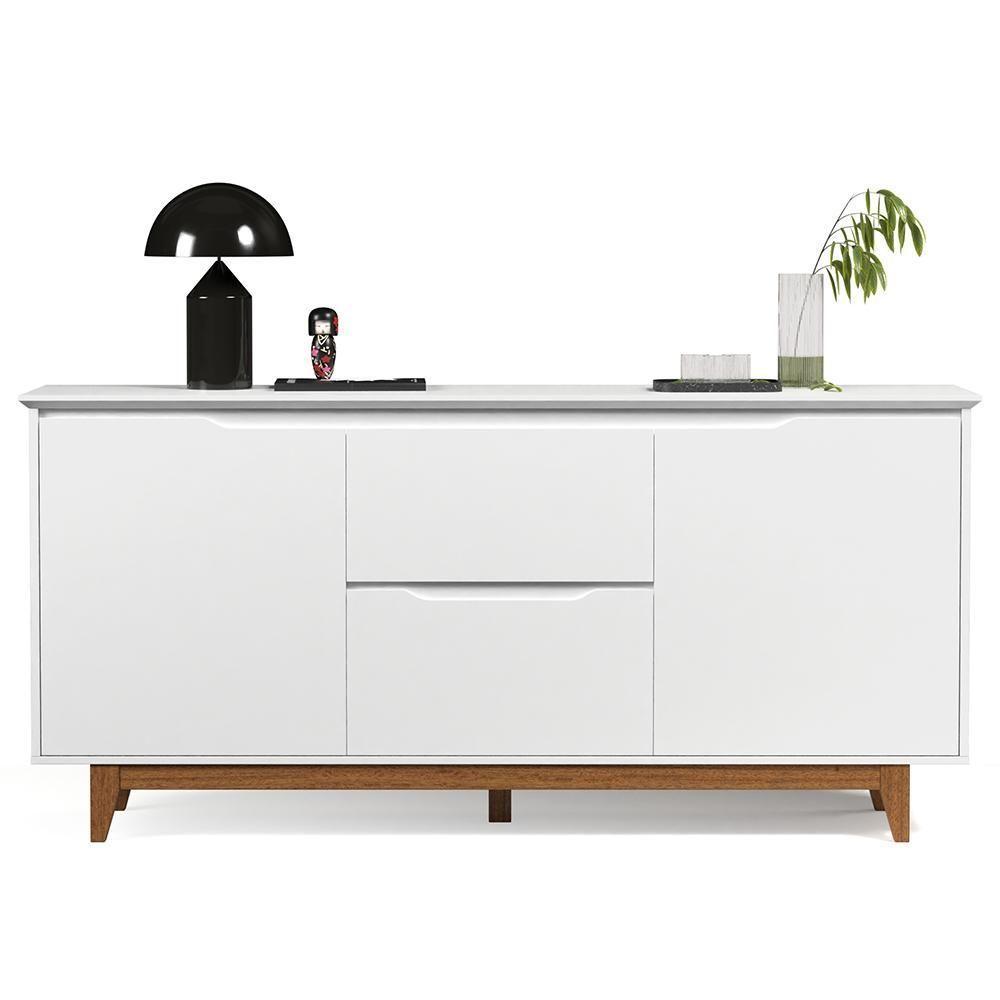 Buffet Aparador Para Sala De Jantar 163cm Flow Branco - Ej Móveis - 1