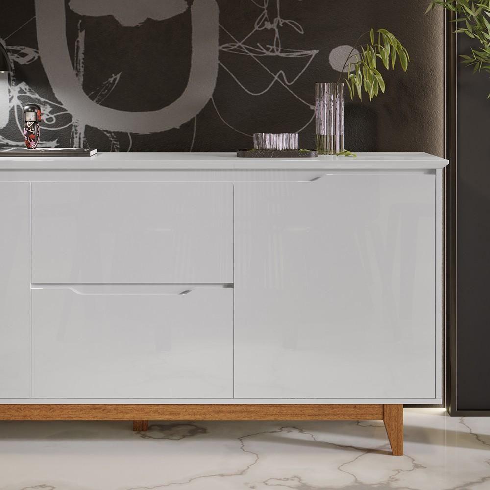 Buffet Aparador Para Sala De Jantar 163cm Flow Branco - Ej Móveis - 7