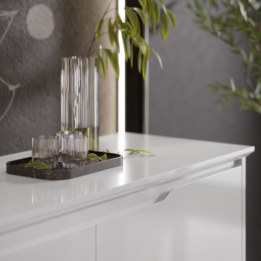 Buffet Aparador Para Sala De Jantar 163cm Flow Branco - Ej Móveis - 8