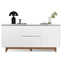 Buffet Aparador Para Sala De Jantar 163cm Flow Branco - Ej Móveis - 1