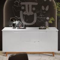 Buffet Aparador Para Sala De Jantar 163cm Flow Branco - Ej Móveis - 9