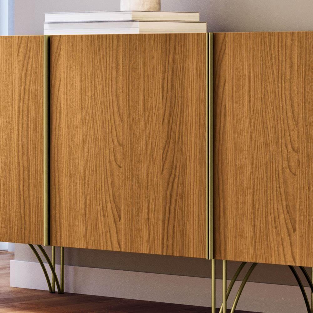 Balcão Aparador Buffet Piacente H01 Off White/cinamomo - Mpozenato - 7