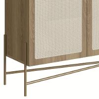 Balcão Aparador Buffet 3 Portas Pé Metal Arlo A10 Hanover/dourado - Mpozenato - 8