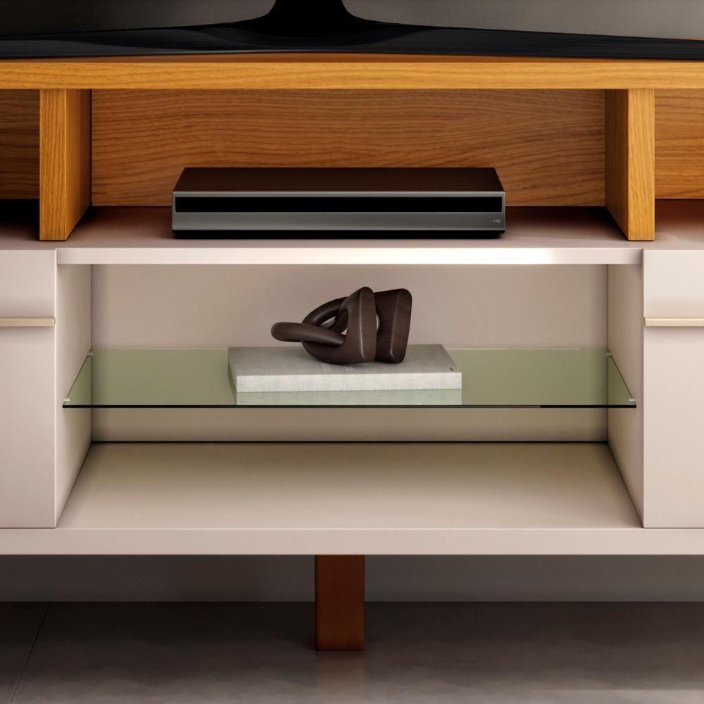 Rack Bancada Para Tv 60 Pol 160cm Amago H01 Cinamomo/off - Mpozenato - 6