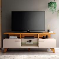 Rack Bancada Para Tv 60 Pol 160cm Amago H01 Cinamomo/off - Mpozenato - 2