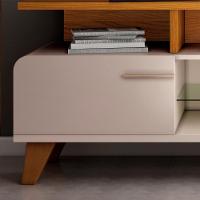 Rack Bancada Para Tv 60 Pol 160cm Amago H01 Cinamomo/off - Mpozenato - 5