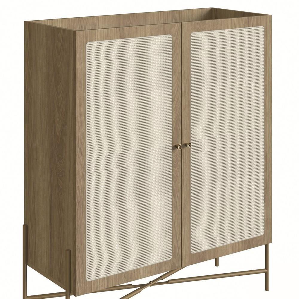 Armário Aparador Bar 2 Portas Pé Metal Arlo A10 Hanover/dourado - Mpozenato - 6