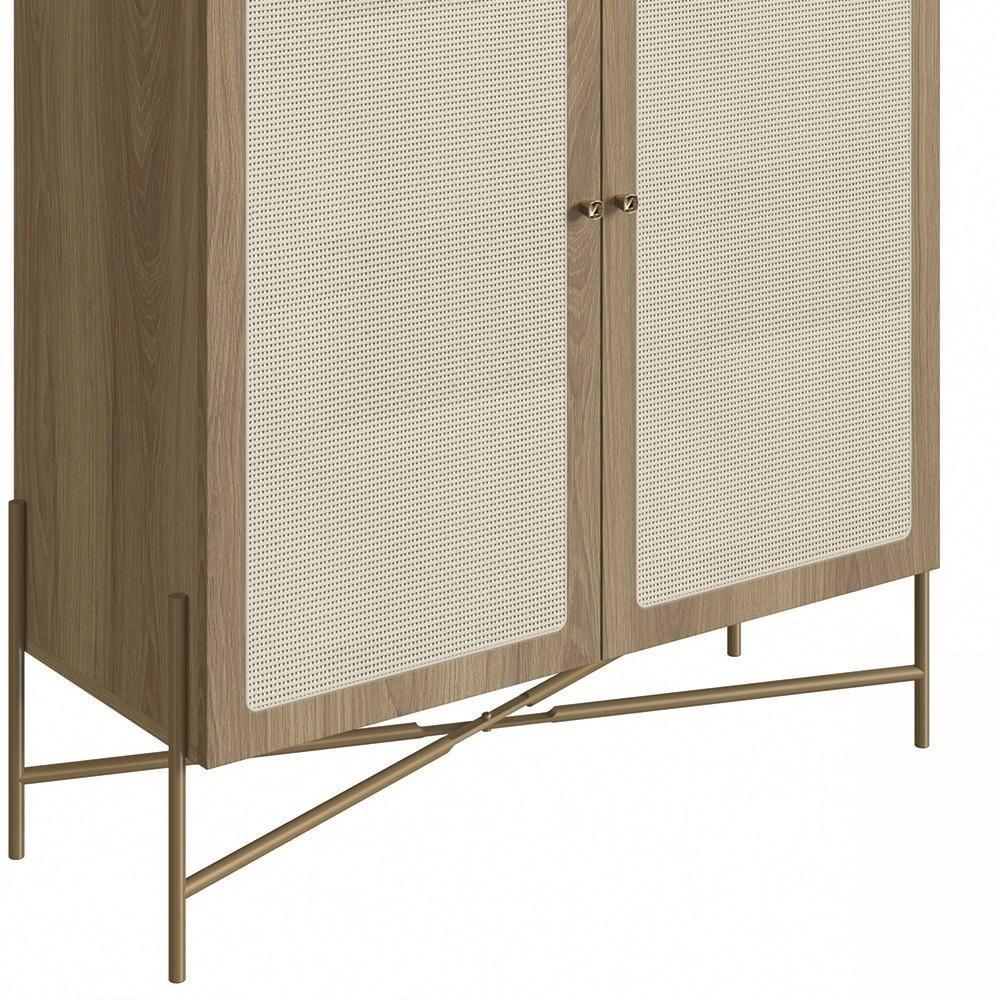 Armário Aparador Bar 2 Portas Pé Metal Arlo A10 Hanover/dourado - Mpozenato - 7