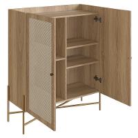 Armário Aparador Bar 2 Portas Pé Metal Arlo A10 Hanover/dourado - Mpozenato - 5