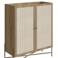 Armário Aparador Bar 2 Portas Pé Metal Arlo A10 Hanover/dourado - Mpozenato - 6