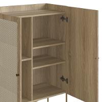 Armário Aparador Bar 2 Portas Pé Metal Arlo A10 Hanover/dourado - Mpozenato - 9