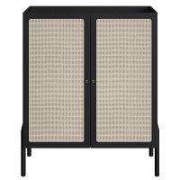 Armário Aparador Bar 2 Portas Pés Madeira Arlo A10 Nero/preto - Mpozenato - 8