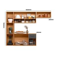 Cozinha Suspensa 6 Portas 1 Gaveta Becca Freijó/chumbo - 5