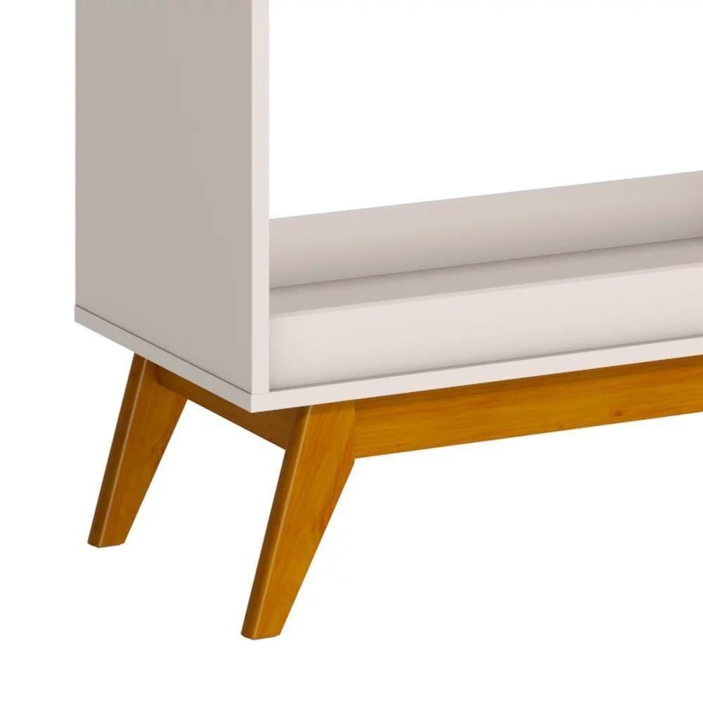 Aparador Classic Com Espelho Decorativo Adnet 67cm Hi01 Off White/freijó - Mpozenato - 7