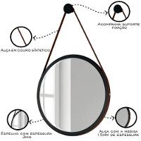 Aparador Classic Com Espelho Decorativo Adnet 67cm Hi01 Off White/freijó - Mpozenato - 3