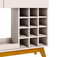 Aparador Classic Com Espelho Decorativo Adnet 67cm Hi01 Off White/freijó - Mpozenato - 6