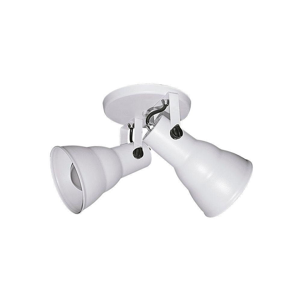 Spot Direcionável Taschibra Hol Circular Para 2 Lâmpadas E27 Bivolt Branco 03010026-01 - 1
