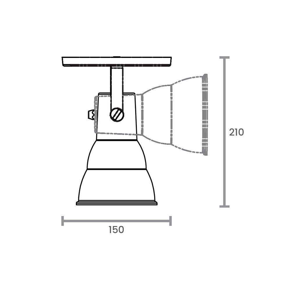 Spot Direcionável De Sobrepor Taschibra Hol Circular Para 1 Lâmpada E27 Bivolt Preto 03010025-18 - 1