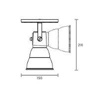 Spot Direcionável De Sobrepor Taschibra Hol Circular Para 1 Lâmpada E27 Bivolt Preto 03010025-18 - 1
