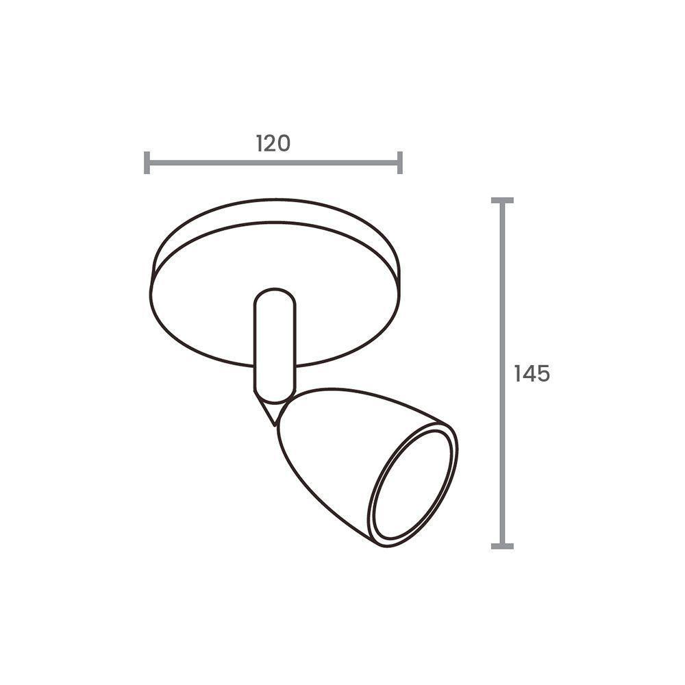 Spot Direcionável De Sobrepor Taschibra Direct Circular Led Mr16 4w Bivolt Preto 3000k Luz Amarela 15090207 - 2