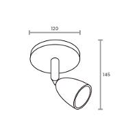 Spot Direcionável De Sobrepor Taschibra Direct Circular Led Mr16 4w Bivolt Preto 3000k Luz Amarela 15090207 - 2
