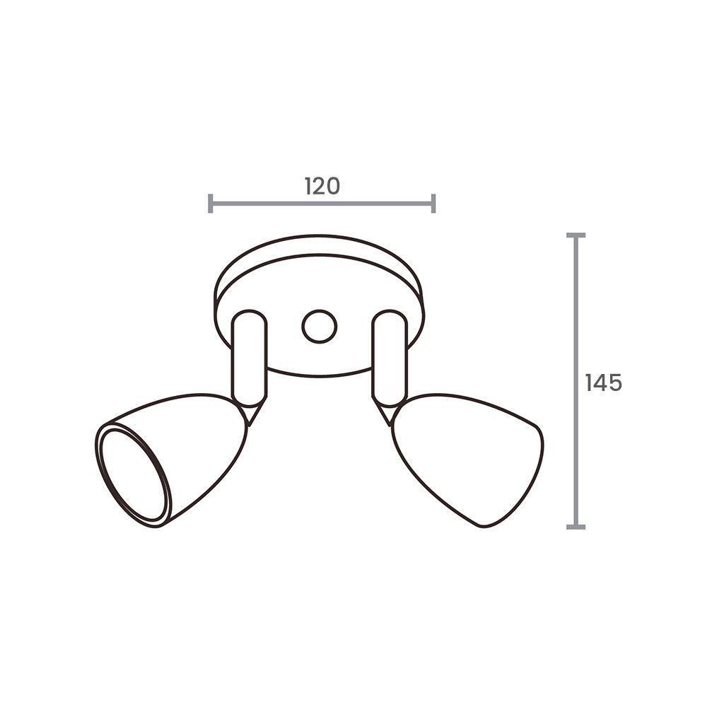 Spot Direcionável De Sobrepor Taschibra Direct Circular Led Mr16 8w Bivolt Preto 3000k Luz Amarela 15090211 - 2