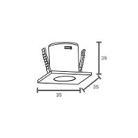 Kit 2 Spots De Embutir Para Móvel Taschibra Pik Quadrado Led 1w Bivolt Preto 6500k Luz Branca 15090326 - 4