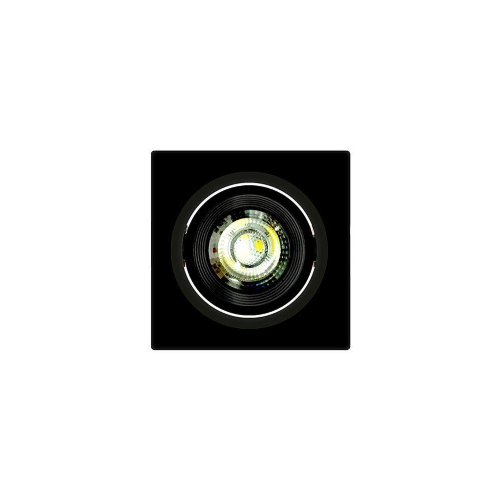 Spot De Embutir De Led Taschibra Alltop Mr11 Quadrado 3w Bivolt Preto Preto 6500k Luz Branca 15090329 - 1