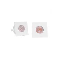 Kit 2 Spots De Embutir Para Móvel Taschibra Pik Quadrado Led 1w Bivolt Branco 6500k Luz Branca 15090325 - 1