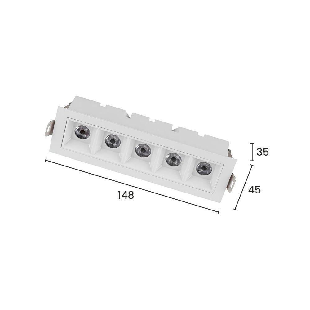 Spot De Embutir Taschibra Arch Pontual Led 10w Bivolt Branco 2700k Luz Amarela 15090434 - 2